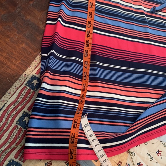 Cupio Bright Stripe Long “Peek-a-Boo” Tie Knot Sleeve Knit Dress - Picture 7 of 8